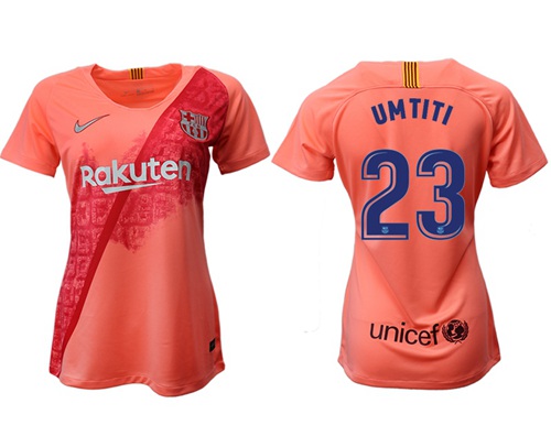 Women's Barcelona #23 Umtiti Third Soccer Club Jersey